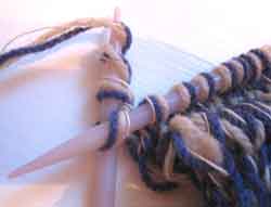Lefthanded rope knitting