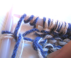 Lefthanded purl row