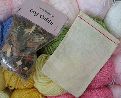 Hand Knit Potpourri Bag Materials from Country Naturals