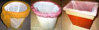 Easy Knit Wastebasket Covers