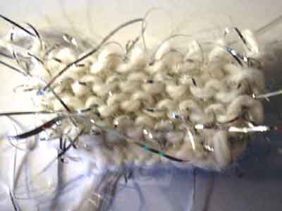 Christmas bling--knitting with icicles