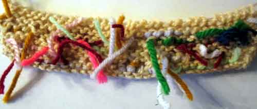 Confetti knitting